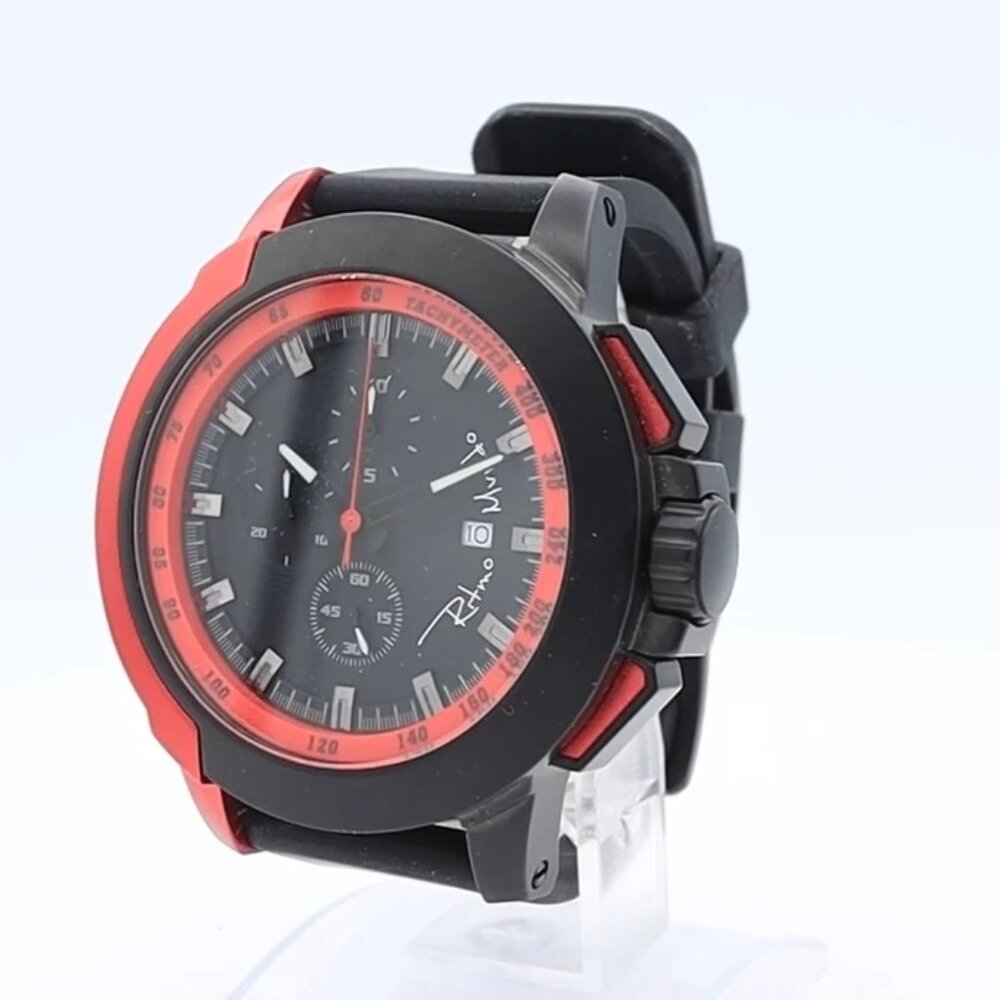 Ritmo Mundo 1101/4 RED Quantum II Men's Quartz Chronograph Wristwatch Steel
